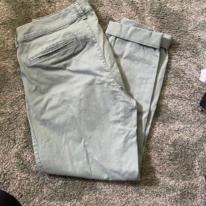 Olive green old navy pixie pant